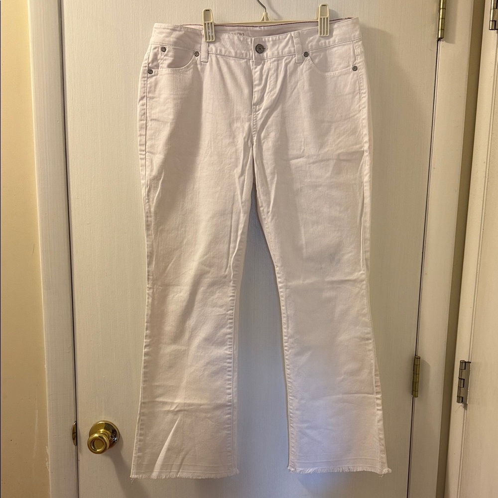 Talbots Women's White Flare Jeans